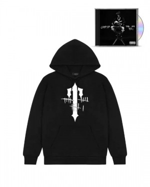 Black Men's Trapstar ATESTB TRAPSTAR X CHAPTER Hoodies UK | 63480-DIYA