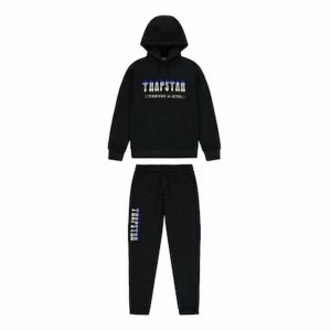 Black Men's Trapstar Chenille Decoded 2.0 Hooded Tracksuits UK | 90615-WXLU