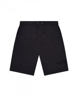 Black Men's Trapstar Decoded Chenille Shorts UK | 53802-RETY