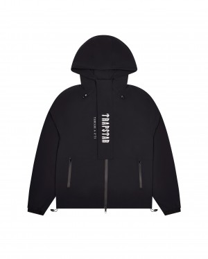 Black Men's Trapstar Decoded Tech Windbreaker UK | 37562-NZCQ