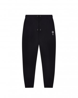 Black Men's Trapstar Foundation Joggers UK | 37410-YDLG