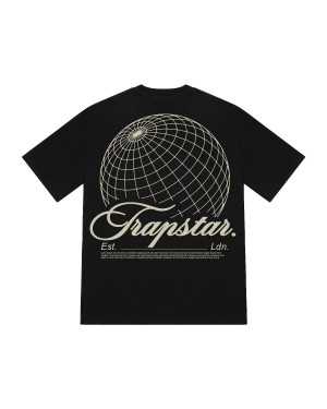 Black Men's Trapstar Global T-shirts UK | 38912-QFDV