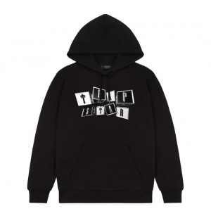 Black Men's Trapstar Hot Rod Strikeout Hoodies UK | 08467-TVNI