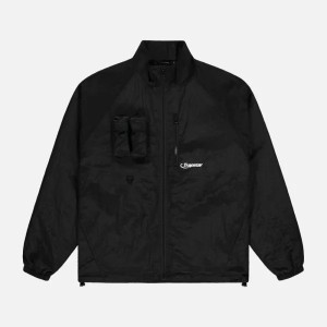 Black Men's Trapstar Hyperdrive Ripstop City Zip-Up Coats UK | 17840-NLET