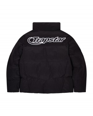 Black Men's Trapstar Hyperdrive Ripstop Puffer Jackets UK | 24750-XLRD