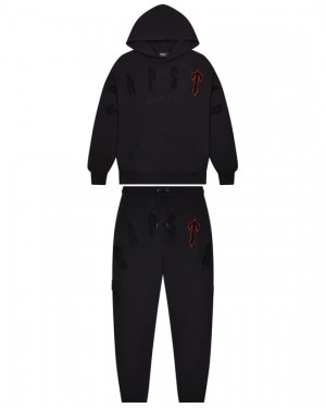 Black Men's Trapstar Irongate Arch Chenille 2.0 Tracksuits UK | 84970-XSBL