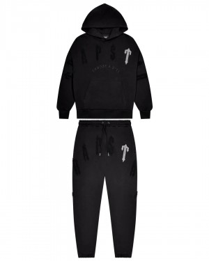 Black Men's Trapstar Irongate Arch Chenille 2.0 Tracksuits UK | 46812-BEIU