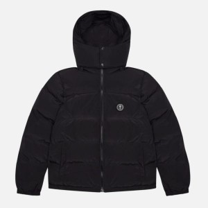 Black Men's Trapstar Irongate Detachable Hooded Puffer Jackets UK | 60247-RGIC