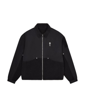 Black Men's Trapstar Irongate T Coach Jackets UK | 92560-HJRE