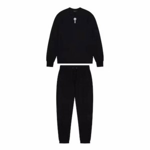 Black Men's Trapstar Irongate T Crewneck Tracksuits UK | 59167-GRAS