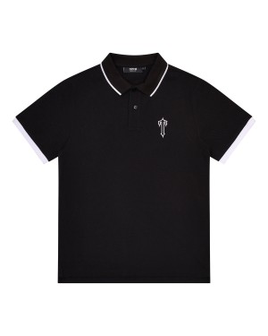 Black Men's Trapstar Irongate T Polo Shirts UK | 56472-DOYH