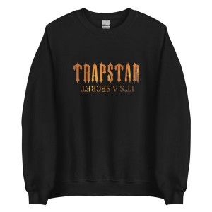 Black Men's Trapstar It’s A Secret Fire Sweatshirts UK | 86352-TXYW