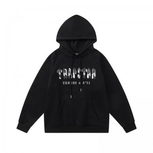 Black Men's Trapstar It’s A Secret Gray Logo Hoodies UK | 15809-BQOK