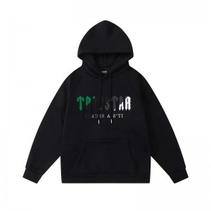 Black Men's Trapstar It’s A Secret Green-Gray Logo Hoodies UK | 27594-BUWK