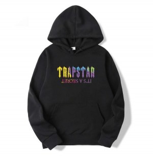 Black Men's Trapstar It’s A Secret Hoodies UK | 24318-NSXW