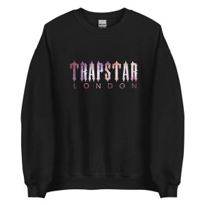 Black Men's Trapstar London Galaxy Sweatshirts UK | 97835-LTQX