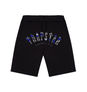 Black Men's Trapstar London Irongate Arch It’s A Secret Shorts UK | 09541-OMNT