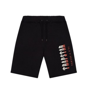 Black Men's Trapstar London Oversized Decoded Shorts UK | 63809-EQYX