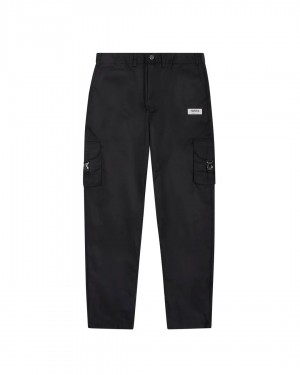 Black Men's Trapstar Nylon Cargos UK | 08172-FKOB