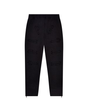 Black Men's Trapstar Patchwork Irongate Joggers UK | 40165-WKHV