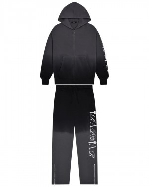 Black Men's Trapstar Script 2.0 Tracksuits UK | 92765-RPDF