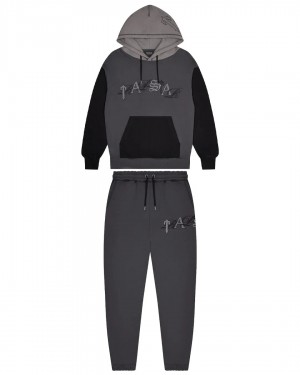 Black Men's Trapstar Script Tracksuits UK | 38925-GWAJ