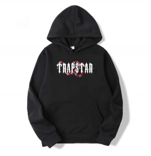 Black Men's Trapstar Snake Hoodies UK | 03972-FNLI