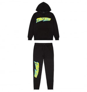 Black Men's Trapstar Speedster Hoodie Tracksuits UK | 76315-YCZK