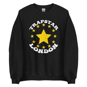 Black Men's Trapstar Stars London Sweatshirts UK | 05648-BDWT