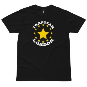 Black Men's Trapstar Stars London T-shirts UK | 39875-TAON