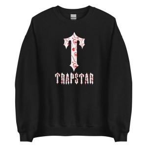 Black Men's Trapstar T-For Hearts Sweatshirts UK | 05693-WXNL