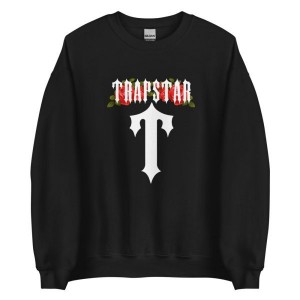 Black Men's Trapstar T-For Rose Sweatshirts UK | 40159-NBVP