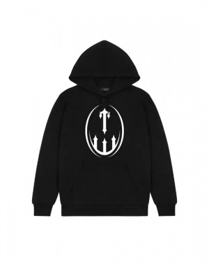 Black Men's Trapstar T CREST Hoodies UK | 17039-ADGW