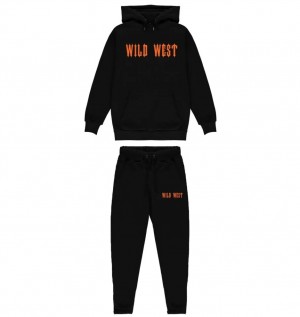 Black Men's Trapstar Wild West Tracksuits UK | 57201-ZSAY