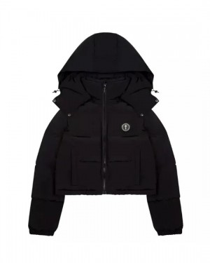 Black Women's Trapstar Irongate Hooded Jackets UK | 96248-YPVM