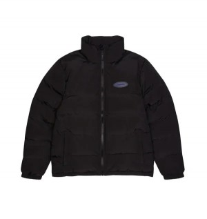 Black / Blue Men's Trapstar Hyperdrive Puffer Jackets UK | 62850-VTFK