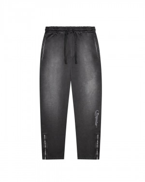 Black / Grey Men's Trapstar Hyperdrive Spray Joggers UK | 76280-UIZN