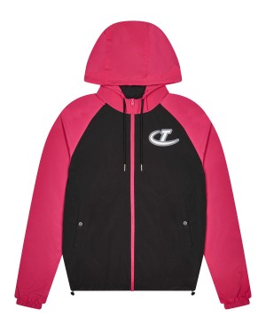 Black / Pink Men's Trapstar Hyperdrive Windbreaker UK | 82053-WVLK