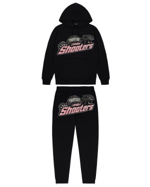 Black / Pink Men's Trapstar PRE ORDER Shooters Tracksuits UK | 28165-KWQI