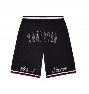 Black / Red Men's Trapstar It's A Secret Irongate Arch Short Set UK | 48195-SPIJ