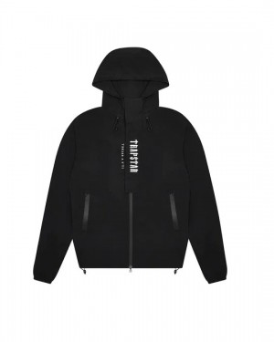 Black / White Men's Trapstar Decoded Windbreaker UK | 92854-CUDS