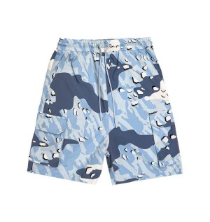 Blue Camo Men's Trapstar London Decoded Shorts UK | 53087-BNJR