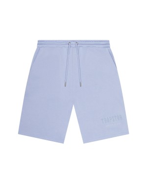 Blue Men's Trapstar Decoded Chenille Short Set UK | 17360-KTME