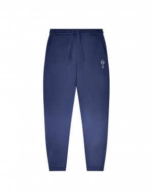 Blue Men's Trapstar Foundation Joggers UK | 52784-MLNI