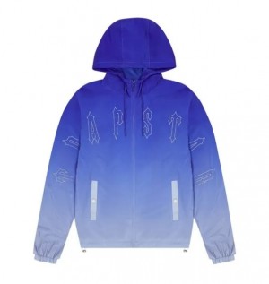 Blue Men's Trapstar Irongate Quilted Windbreaker UK | 10538-GVLB