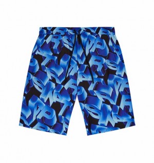 Blue Men's Trapstar London 3d Swimming Shorts UK | 09721-NRGW