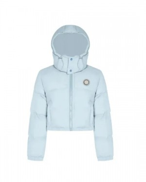 Blue Women's Trapstar Irongate Hooded Puffer Jackets UK | 17302-UVHA