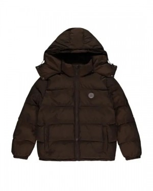 Brown Men's Trapstar Irongate Puffer Jackets UK | 73508-YLEA