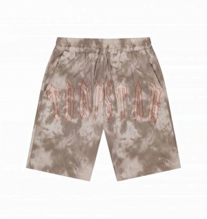 Brown Men's Trapstar London Pigment Irongate Shorts UK | 10698-MABZ