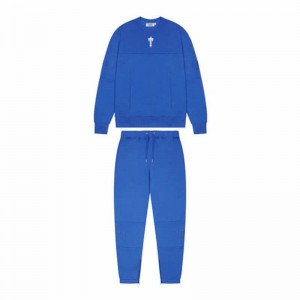 Dazzling Blue Men's Trapstar Irongate T Crewneck Tracksuits UK | 53981-MLTX